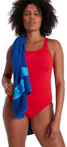 Speedo Eco Endurance+ Medalist Badpak voor dames, Rood, 36