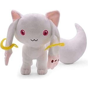 Cartoon pluche speelgoed 43cm Puella Magi Madoka Magica pluche pop schattige Kyubey pluche pluizige speelgoed witte gevulde poppen schattige kat knuffels, kawaii kostuum pluche cadeau for anime fans