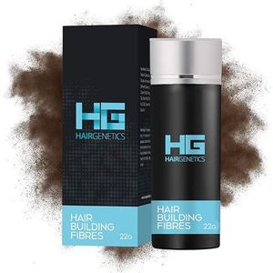 Hair Genetics Grote 22g Dispenser, Nieuw Concept om Geld te Besparen, Professionele Kwaliteit Vezels, Haaruitval Verbergende Vezels Voor Mannen en Vrouwen (Donker bruin)