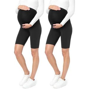 Korte Legging - Gemêleerd - Katoen - Hoge Taille - Dubbelpak