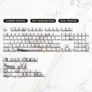 QPSJXN 135 Profiel Black Dye Black Sub PBT KeyCaps Shine gedrukt voor Egaming MX Keyboards (BAI-DALISHI)