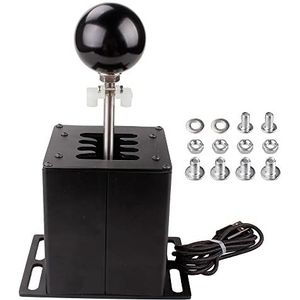 muge racing USB Simulator Shifter, compatibel met Logitech G29 G27 G25 G920 Thrustmaster T300RS/GT stuurwiel, sequentiële H-versnellingspook, compatibel met ATS ETS Dust WRC Sim Racing Games 7+R