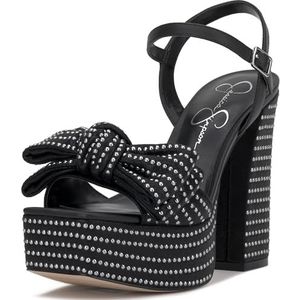Jessica Simpson Lollien2 Plateau sandaal voor dames, Zwart, 36.5 EU