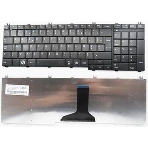 Frans laptoptoetsenbord voor Toshiba voor Satellite C650 C655 C655D C660 C670 L650 L655 L670 L675 L750 L755 l755d FR AZERTY(Black)