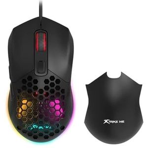 xtrike me GM316 RGB-gamingmuis - optische sensor 7.200 DPI - Afneembare bovenhoezen - Lichtgewicht Slechts 67G