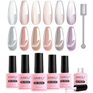 AIMEILI - Cat Eye Gel - Nagellak - 6 Kleuren Set - 6 x 8 ml
