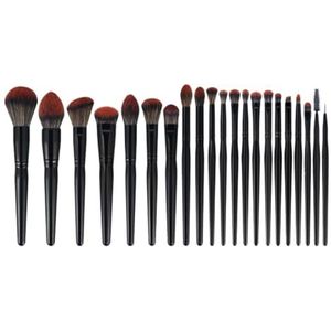 Multifunctionele Make-upborstel Make-up Kwastenset 21 Stuks For Foundation Highlighter Concealer Oogschaduw Kwastenset Oogmake-up Kwasten voor Dames(Black)