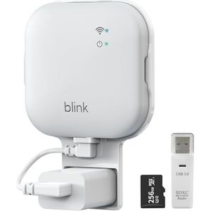 Mamerry 256 GB MicroSD-kaart en Sync Module XR-montage, zonder boren muurbevestiging voor Blink Outdoor/Indoor beveiligingscamera's, korte USB-C-kabel en SD-kaartlezer (synchronisatiemodule XR niet