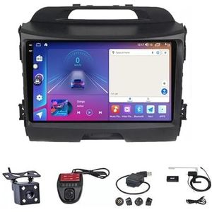 Android Double Din Car Stereo 9 Inch Touchscreen Autoradio Autotoebehoren Multimedia Stuurwielbediening met Navigatie Plug And Play Voor KIA Sportage 3 2010-2016 (Size : M700S 4G+WIFI 8G+128G)