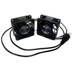 Coolerguys Dubbele 60x60x25mm USB Fan Set