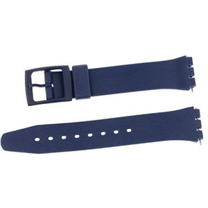 PUREgrey reserveband kunststof band 17mm voor SWT horloges blauw incl. reserve pennen, Riemen.