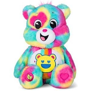 Care Bears | Good Vibes Bear 35cm pluche | Milieuvriendelijk, verzamelknuffels voor kinderen, zacht speelgoed voor meisjesjongens, schattige knuffels geschikt voor meisjes en jongens vanaf 4 jaar
