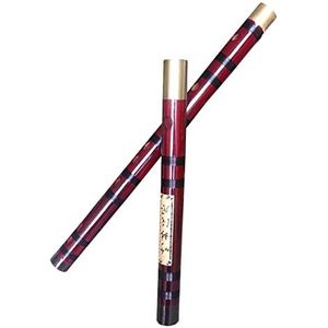Handgemaakte Bamboe Fluit Rode Dubbel-inzet Messing 2-sectie Bittere Bamboefluit Dizi Volwassen Horizontaal Fluit Muziekinstrument Beginner Bamboe Fluit (Color : F)