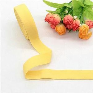20mm rubberen band vouw elastische band 2cm voor ondergoed broek beha rubberen kleding verstelbare zachte tailleband elastisch 20mm 5m-geel-2cm