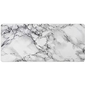 Witte Marmeren Mode Bureau Muismat Antislip Gaming Muismat Accessoires Decor 40x90cm