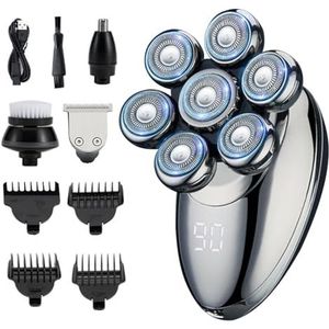 Draagbare Plastic Baard Trimmer Set, Waterdichte LED Display, Kale Hoofd Scheerapparaat Herbruikbare Verwijderbare