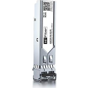 H!Fiber.com Gigabit SFP Multimode-Transceiver, 1000Base-SX-LC-Modul (550 m, 850nm), kompatibel für Cisco GLC-SX-MMD, Ubiquiti, D-Link, Linksys, Mikrotik und andere offene Switches