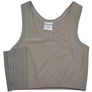 BaronHong Mesh ademende borstband voor Tomboy Trans Lesbian, grijs, 5XL