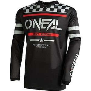 Oneal Element Squadron V.22 Motocross Shirt, Zwart/Grijs, L