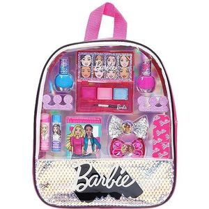Barbie - Townley Girl 15-delige, met make-up gevulde rugzak, cosmetische cadeauset met spiegel, inclusief lipgloss, nagellak, haarstrik en meer! voor kindermeisjes, vanaf 3 jaar, perfect voor feestjes, logeerpartijtjes en make-overs
