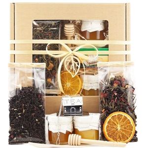 Geschenkset met Thee, Snoep en Brouwsel 'Theehuis' UniTea Land