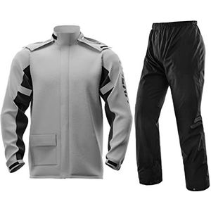 Regenjas，Waterdicht Jasje，Motorfiets Regenkleding Motorfiets Fiets Regenpakken Sets Winddichte Capuchon Regenkleding Lichtgewicht Waterdichte Regenjas, Splits Jas Broek Sets(Grey,3XL)