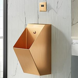 Commerciële Washout Urinoir Auto Urinoirs Spoelen Set, Muur Hung Urinoir Trechter Toilet met Sensor Spoel Valve (Rose Gold)