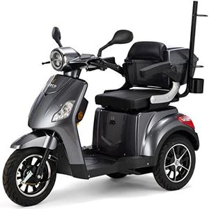 VELECO - DRACO LIT-ION - 3-wiel Scootmobiel - Grijs - Verwijderbare Lithium-Ion Batterij