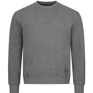 Höhenhorn Wallster Sweatshirt voor heren, met ronde hals, pullover van katoen, donkergrijs, M