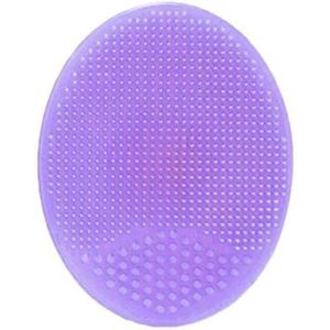 Gezicht zachte siliconen reinigingspad bad wasborstel haar gezicht peeling reiniging scrubber massage douche spons mee-eters verwijderen scrub voor douche wassen paars