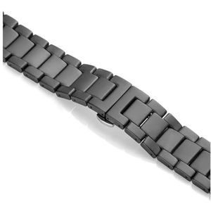 Ceramische band compatibel met Huawei horloge GT 2 Strap Samsung Gear S3 Frontier Band S 3 GT2 46 22 Mm 22mm armband Galaxy horloge 46 mm band (Color : Matte Black 2, Size : 22mm watch band)