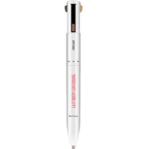 Eyebrow Contour Pen 4 in 1 Long Lasting Rotate Defining Highlighting Brow Pencil Black Brown Eyebrow Contour Pen