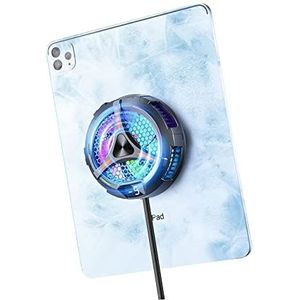 TEESSO iPad Koeler, 3.9 inch Diameter Magnetische Tablet Koeler, ipad Koelpad Telefoon Koelventilator 20W Power Driver, Temperatuur Display Radiator voor iPhone iPad Draagbare Laptop Koeler
