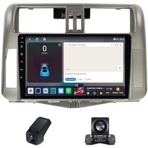 Android 14 Autoradio geldt voor Toyota Land Cruiser Prado 150 2009-2013 Autoradio 2 Din Draadloze Carplay Android Auto 9 Inch Touchscreen met GPS-navigatie FM/RDS-radio Camera(B,C10)