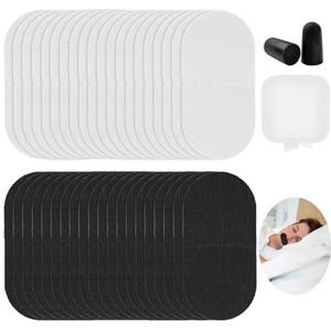 ‌40 anti-snurk mondpleisters + 1 paar schuim oordopjes – Hulp voor mannen, bevordert neusademhaling.