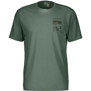 Scott - T-shirt voor heren, ronde hals, korte mouwen, Defined Dri SS, groen, Haze Green, L Plus