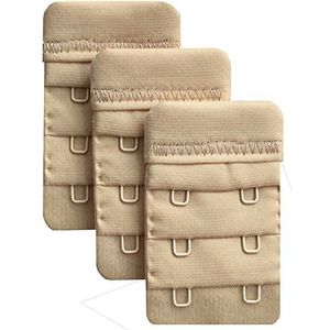 Chanie 3 Stuks Dames Bh-Verlengstukken met 2 Haken, 6.1cm x 3.8cm