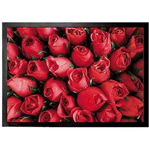 1art1 Rozen Red Roses, Sea Of Blossoms Deurmat 70x50 cm