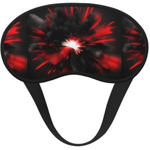 Explosion Burst Rood Zwart Print Unisex Verduisterend Slaapmasker Comfortabel Oogmasker voor Reizen Meditatie Slaap Reizen