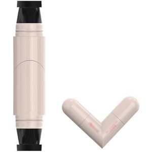 Geïntegreerde Roterende Eyeliner-Stempelpen - Dubbele Kop Vloeibare Pen met Veegbescherming, Waterproof Winged Precision Make-up Stempel voor de Hele Dag (Zwart)