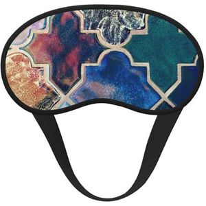 FZGGWYHL Mooie Kleur Gedrukt Blackout Sleep Mask Aid Oogmasker Reizen Slaap Oogmasker