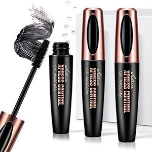 3 stuks 4D zijdevezel wimpers mascara mascara waterdicht zwart natuurlijke lange wimpers valse wimpers inkt voor duurzame oogmake-up