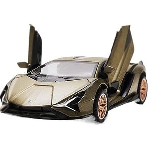 1:32 Voor Lamborghini SIAN Speelgoed Legering Model Auto Sportwagen Metalen Spuitgieten Editie Racewagen Model Geluid Licht Kids Gift (Color : A, Size : With box)