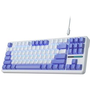 QPSJXN Bekabelde Backlit Hot Swap Joint Mechanische Toetsenbord met PBT Toetsen door F87