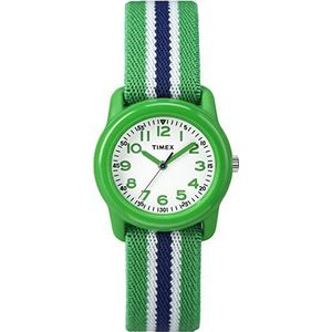 Timex Kids Analog Green/Blue Elastic Strap TW7C06000