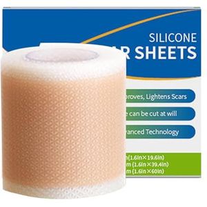 Siliconen littekenvellen | Tape voor het verwijderen van littekens 1,57 x 19 inch, zachte siliconen herbruikbaar, littekentape voor littekens weg voor C-sectie, Keloid, Burn, Chirurgisch