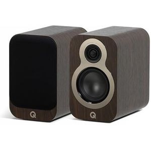 Q Acoustics 3010c Compacte boekenplank luidsprekers paar Claro Walnut - 2-weg Reflex behuizing type, 4"" basdriver, 0.9"" tweeter - stereoluidsprekers/passieve luidsprekers voor thuisbioscoop
