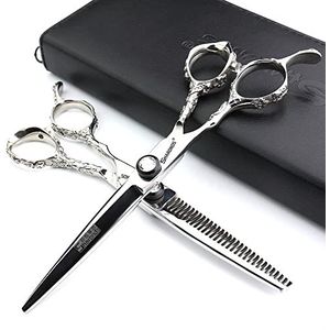 AXEMOORE Porfessional Kappersschaar met linkshandige 6 inch roestvrijstalen haarsnijschaar voor dames en heren