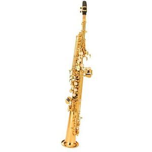 saxofoon kit B-vlak Treble Straight Saxofooninstrument Voor Beginners Om De Test Uit Één Stuk Treble Goud Te Doen, Betere Luchtdichtheid