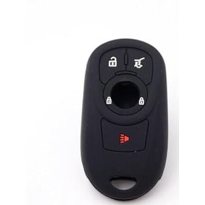 Afstandsbediening Autosleutel Siliconen Hoes Case voor OPEL Astra Encore Envision LACROSSE Weilang-black